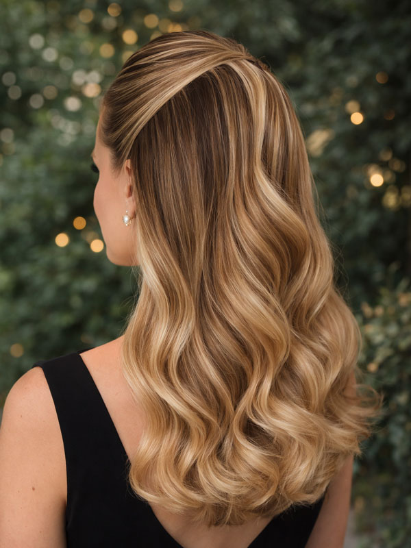 Fale hollywoodzkie - koloryzacja sombre