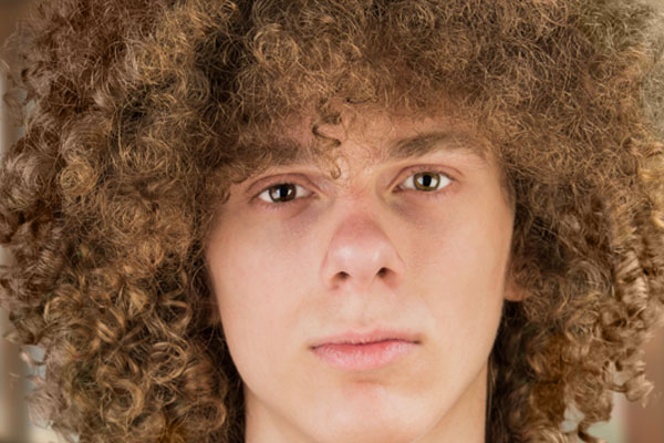 Włosy krótkie - loki, tapir 80-te lata 