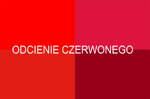 Odcienie czeronego