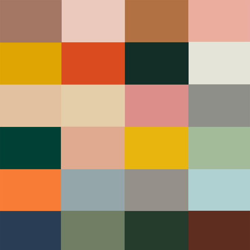 Paleta modnych kolorów na 2025 rok