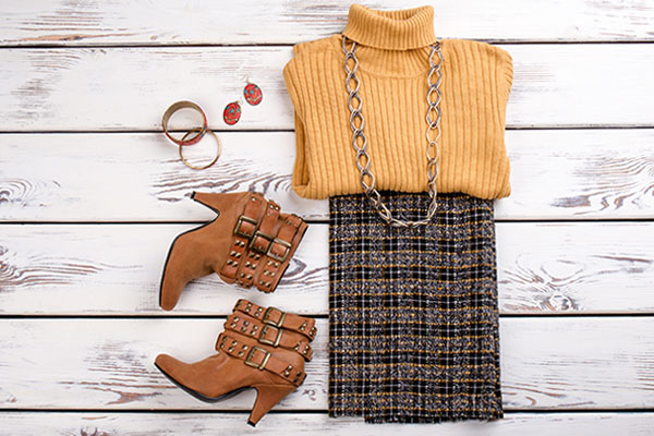 Spodnie w kratę - przykładowa stylizacja