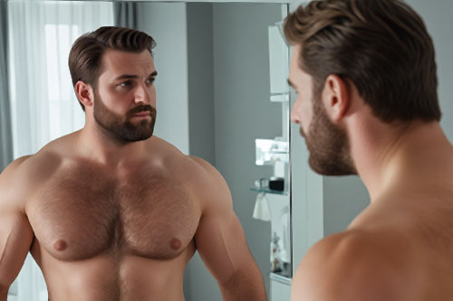 Przystojny i umięśniony facet